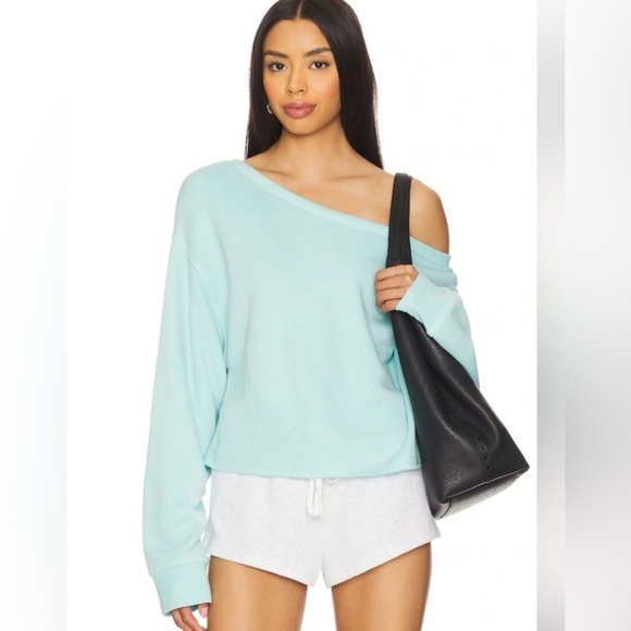 Spiritual Gangster Tops - Women's Spiritual Gangster Bella Off Shoulder Crewneck Sweatshirt